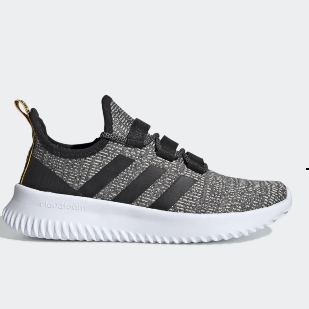 adidas youth|kids Sz 2 Black Grey Kaptir Shoe
